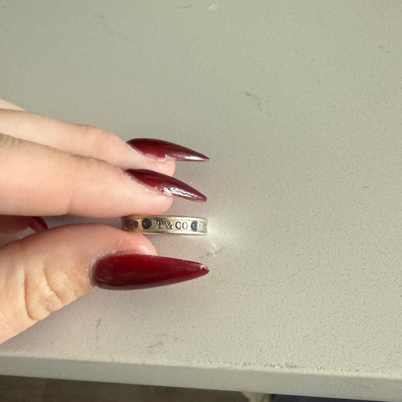 Tiffany & Co. Silver Ring with Blue Accents - Picture 1 of 4